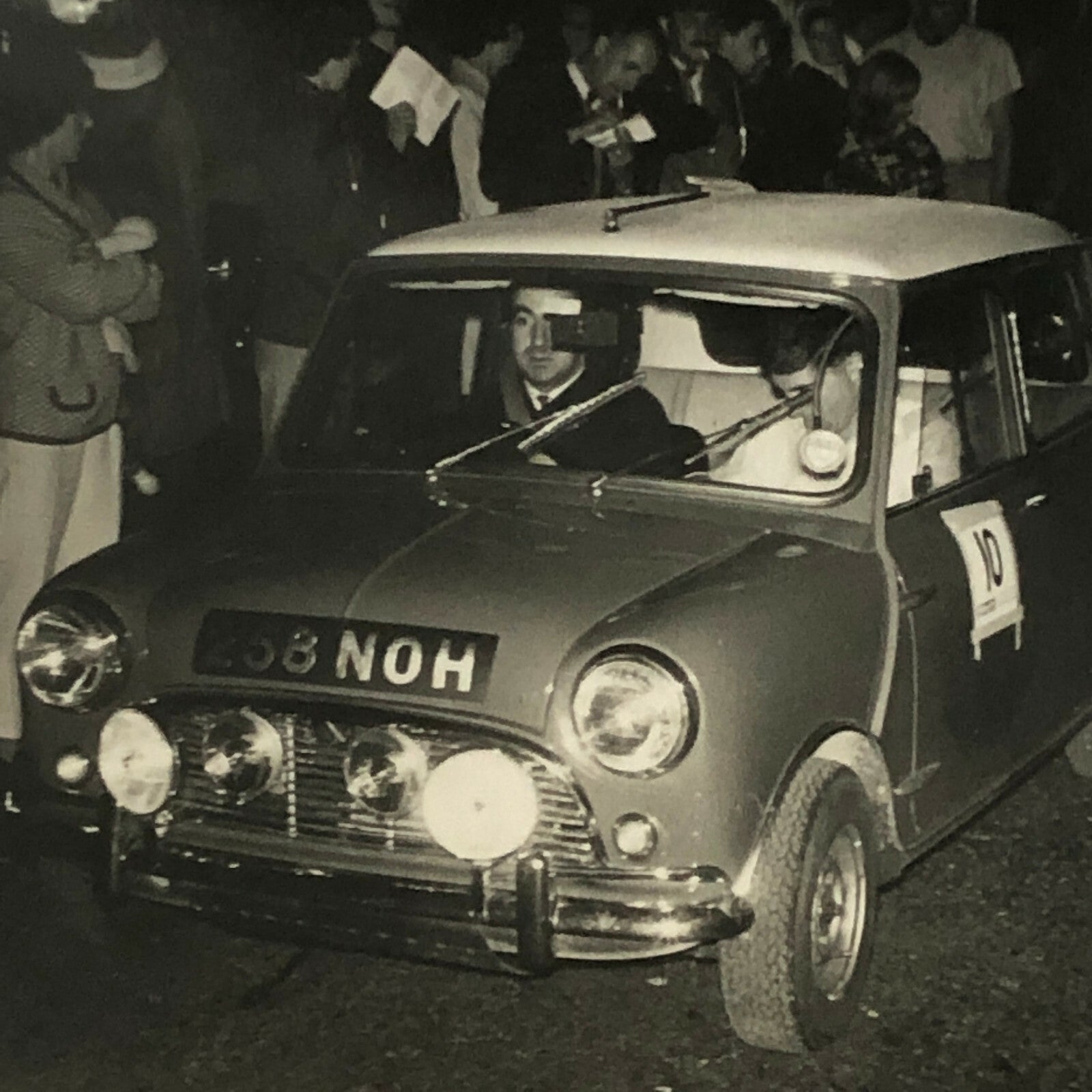 Vintage MINI Racing Car Photo Photograph Print - Rally Rallye Car ? 