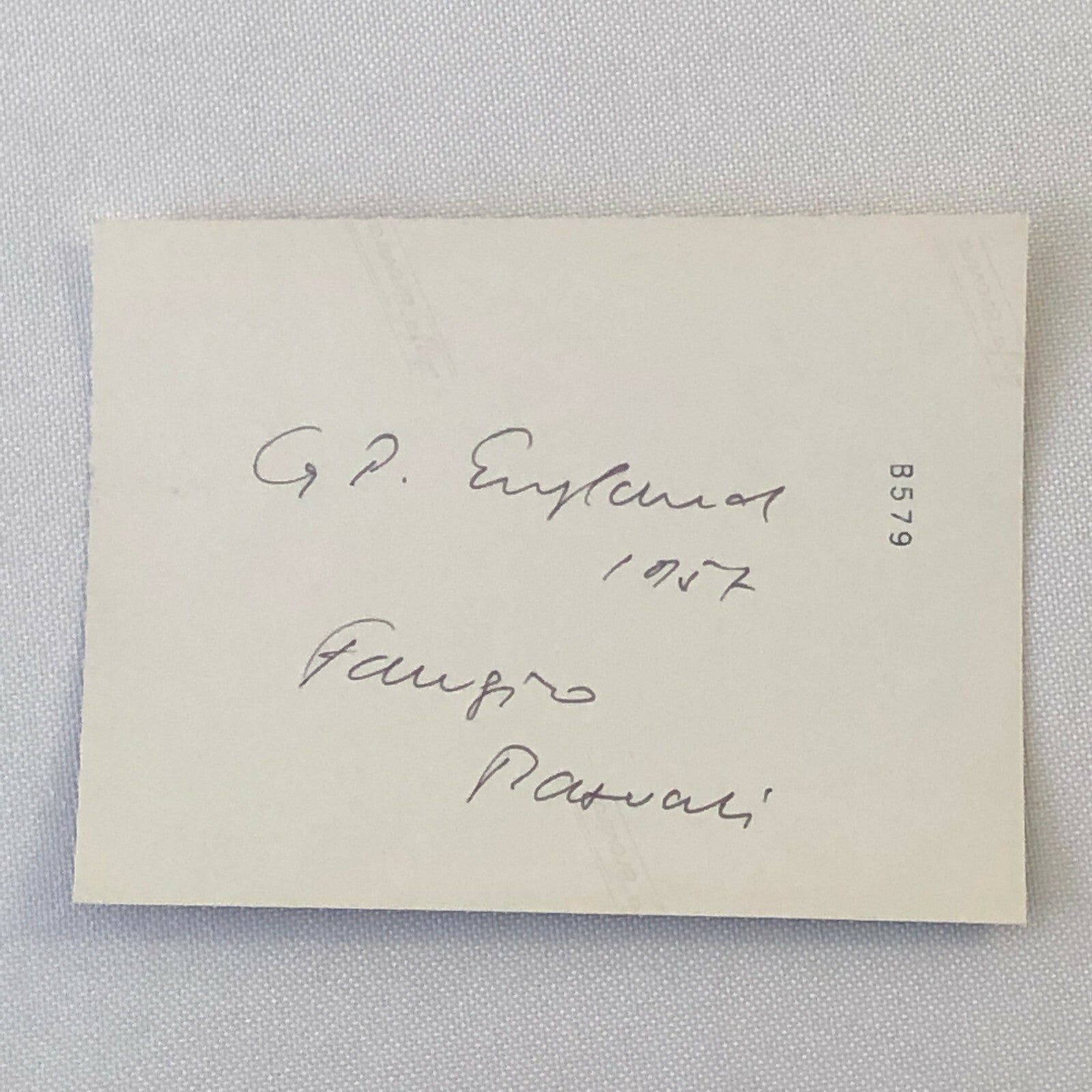 Vintage Juan Manuel Fangio 1957 British Grand Prix Racing Photo Photograph 