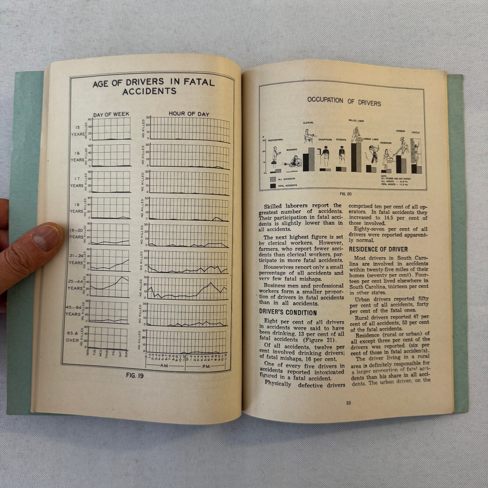 1939 South Carolina Facts about Traffic Accidents Car Automobile Report Book