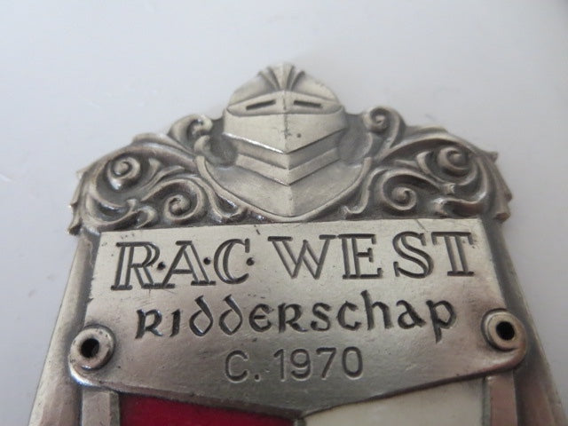 1970 Regionale Automobielsport West Ridderschap European Car Club Rally Badge