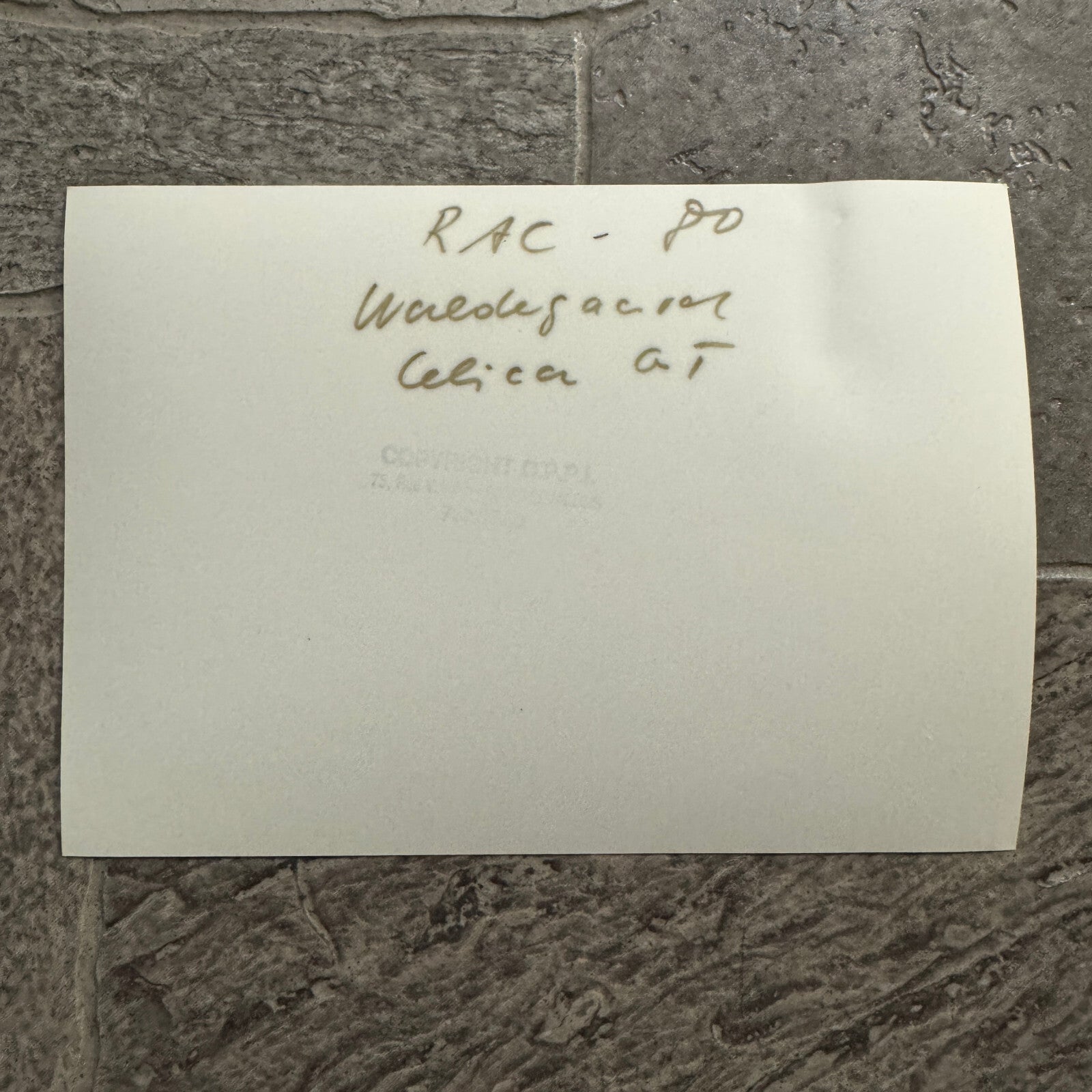 1980 RAC Rally Rallye Car Racing Photo Photograph Toyota Celica GT Vintage Car