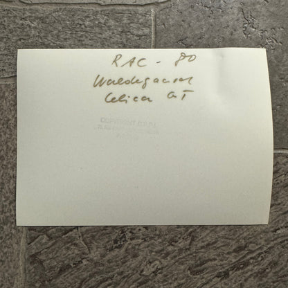 1980 RAC Rally Rallye Car Racing Photo Photograph Toyota Celica GT Vintage Car