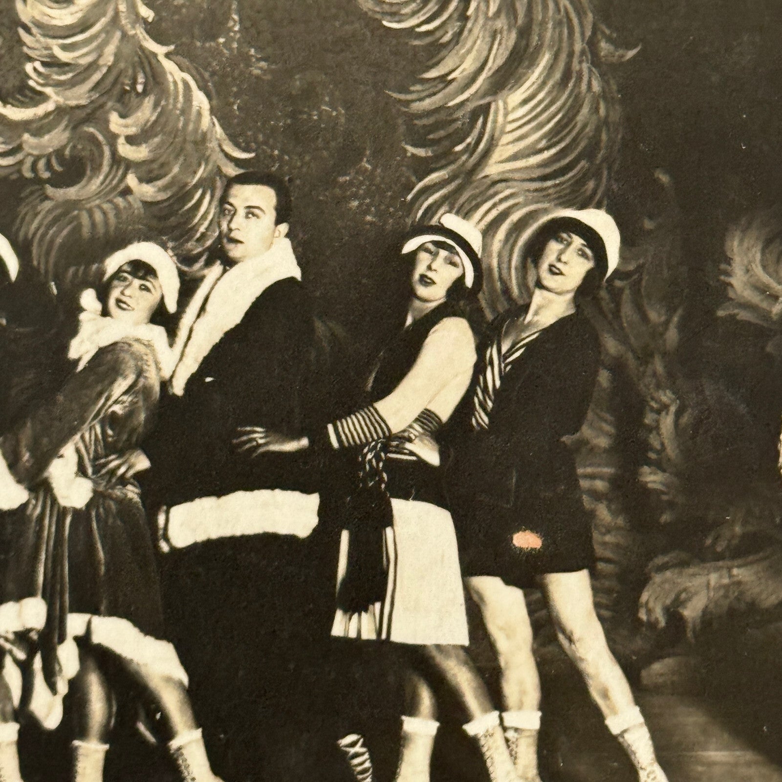 Vintage Ice Skating Ice Dancing Ice Ballet Act Berlin Germany Photo Postcard