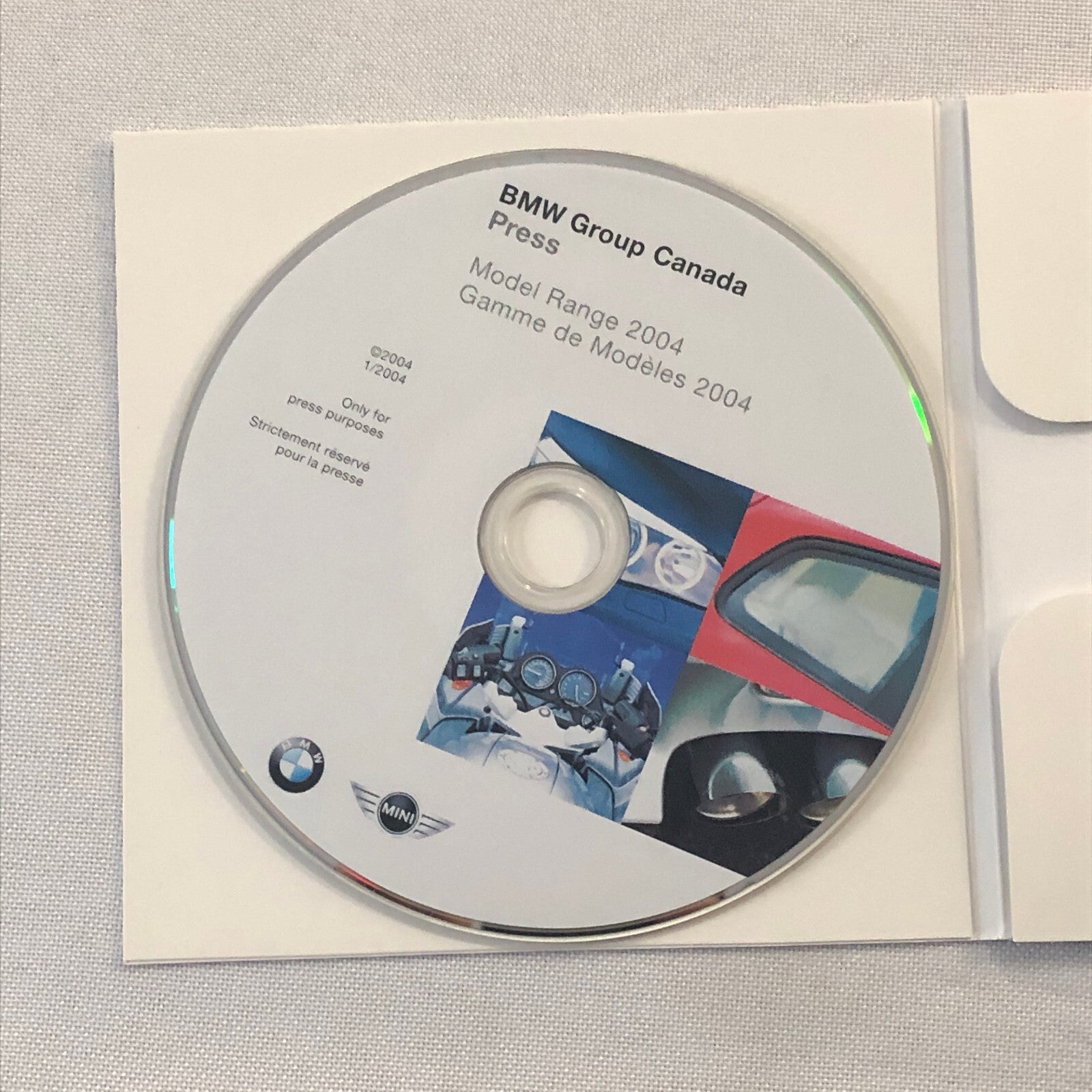 2004 BMW Press Kit Sales Brochure Catalog w/ Photo Cd X5 X3 3 5 6 Series 