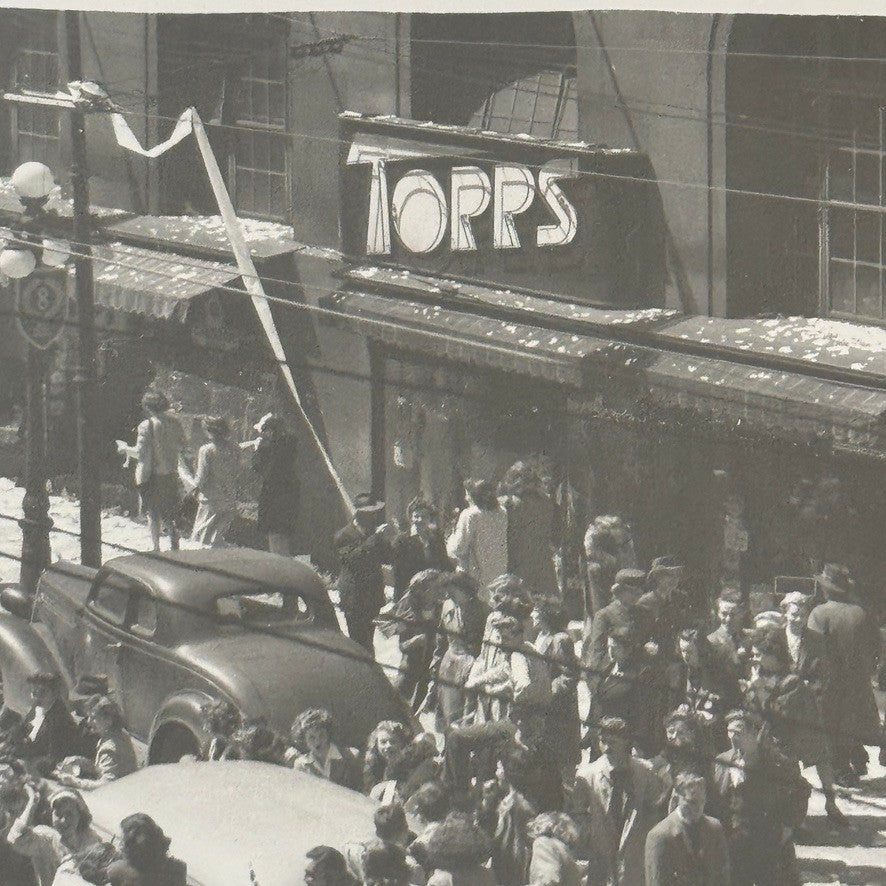 Vintage VE Day Celebration New York Times Square Photo Photograph Modern Print