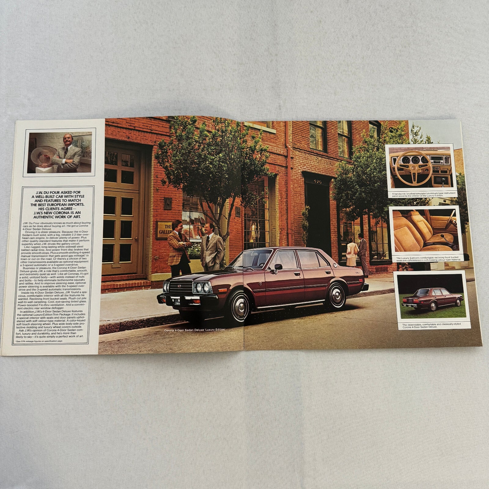 1977 Toyota Corona Car Sales Brochure Catalog Custom Sedan Deluxe Wagon Luxury