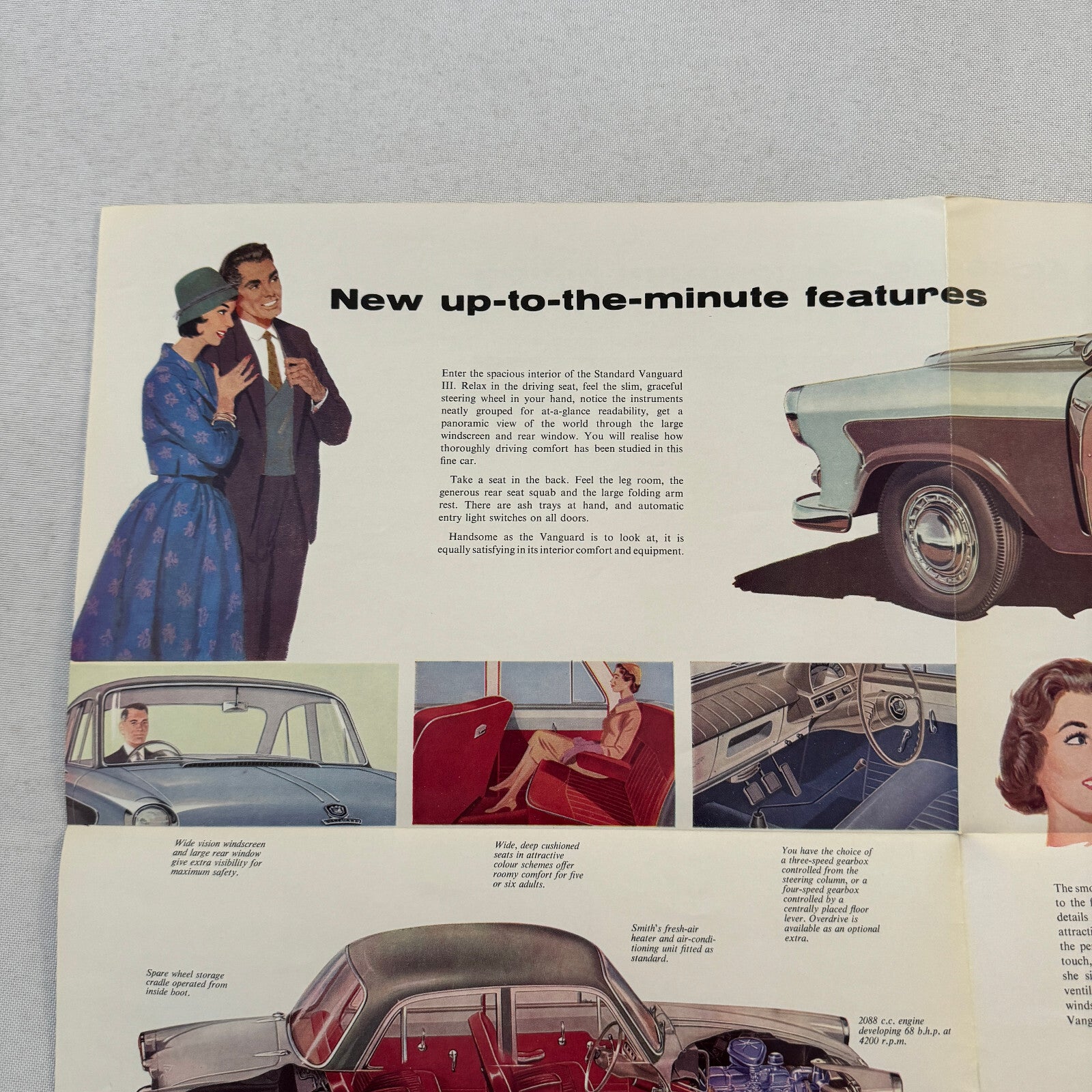 Standard Vanguard III Saloon Car Sales Brochure Catalog Advertising Vintage