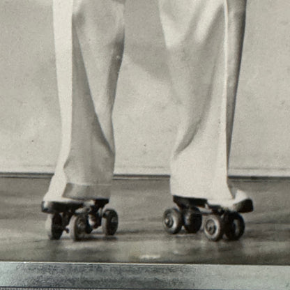 Vintage Circus Photo Les Rowlers Rollerskating Act Performer Photograph