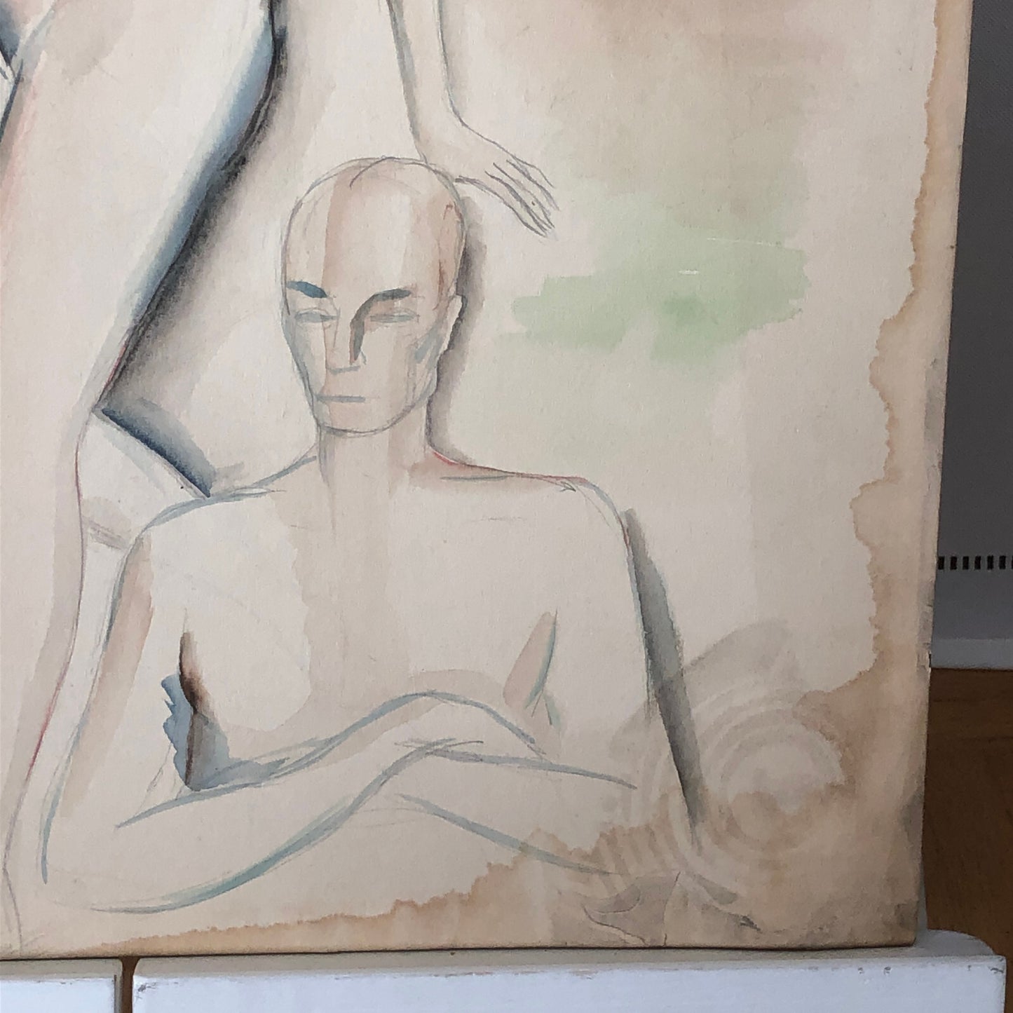 Vintage Painting Art Artwork Artist Arthur E Sudler Nude Woman Figures