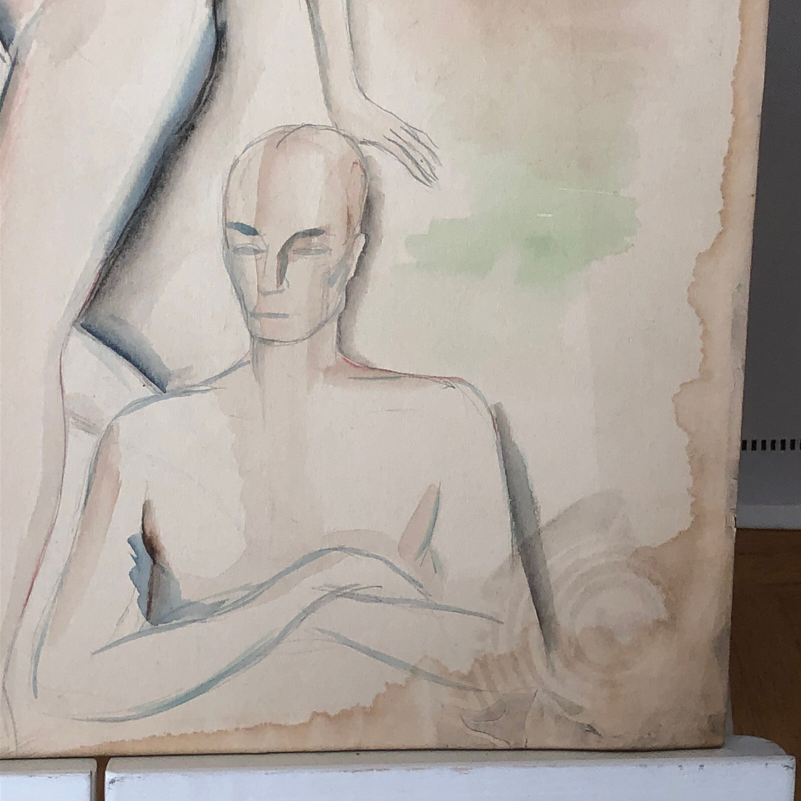 Vintage Painting Art Artwork Artist Arthur E Sudler Nude Woman Figures