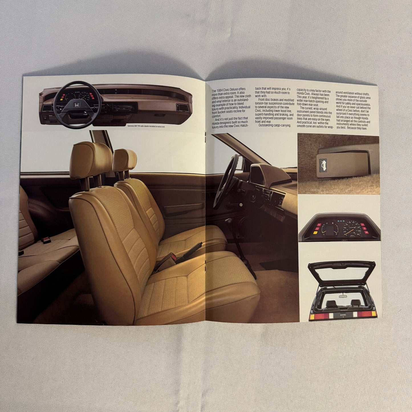 1984 Honda Civic Sales Brochure Catalog CRX Hatchback 1500 Sedan Wagon Vintage