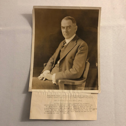 Press Photo Photograph New York Central Railroad Railway President 1924 Train