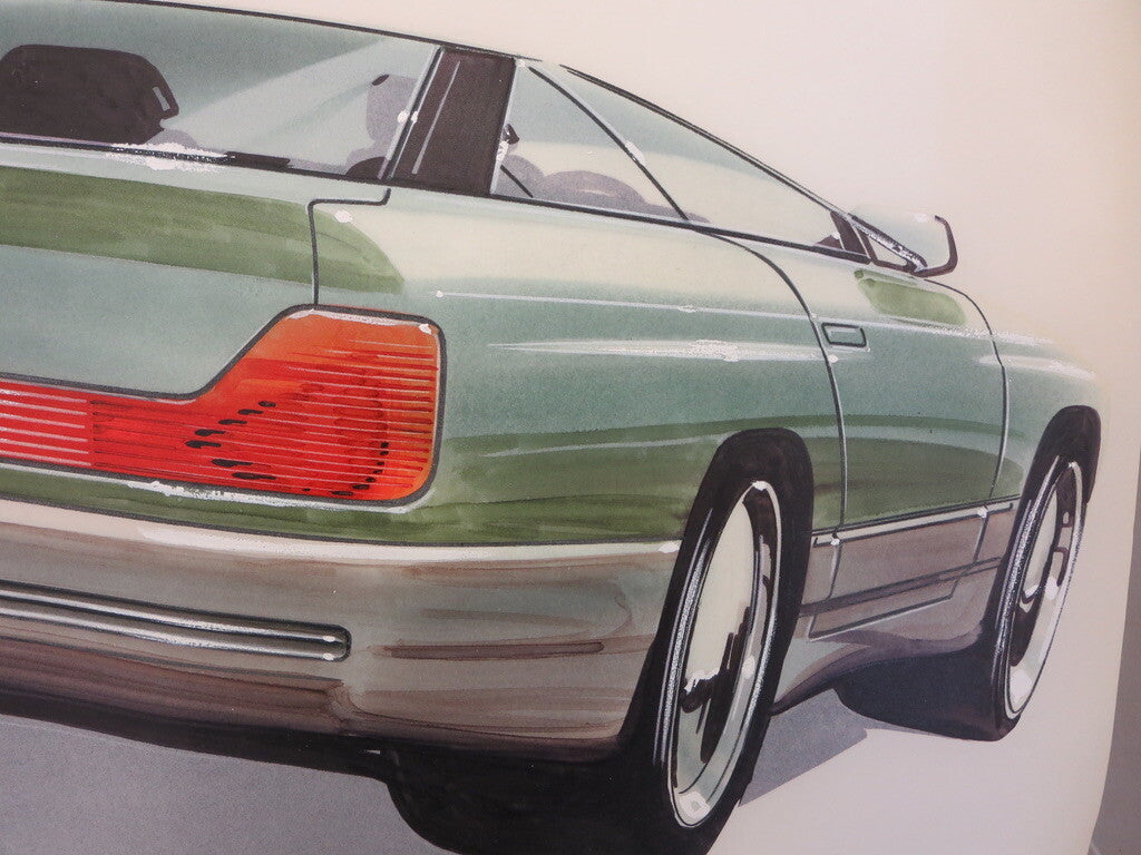 BMW E31 8 Series Pre-Production Design Drawing Sketch Art KAPITZA 1985 850Ci 840