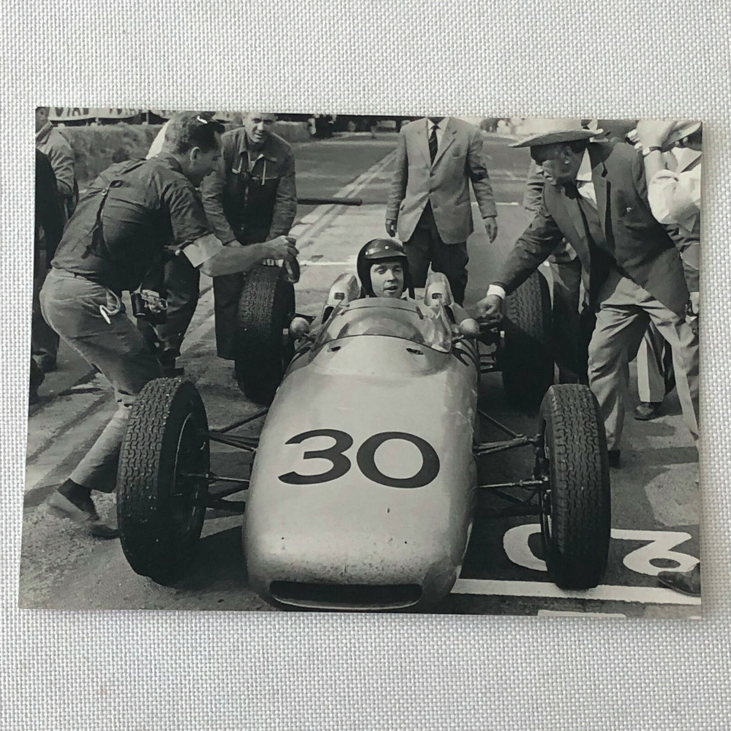 Vintage French Grand Prix ACF Rouen Racing Photo Photograph Dan Gurney Porsche 