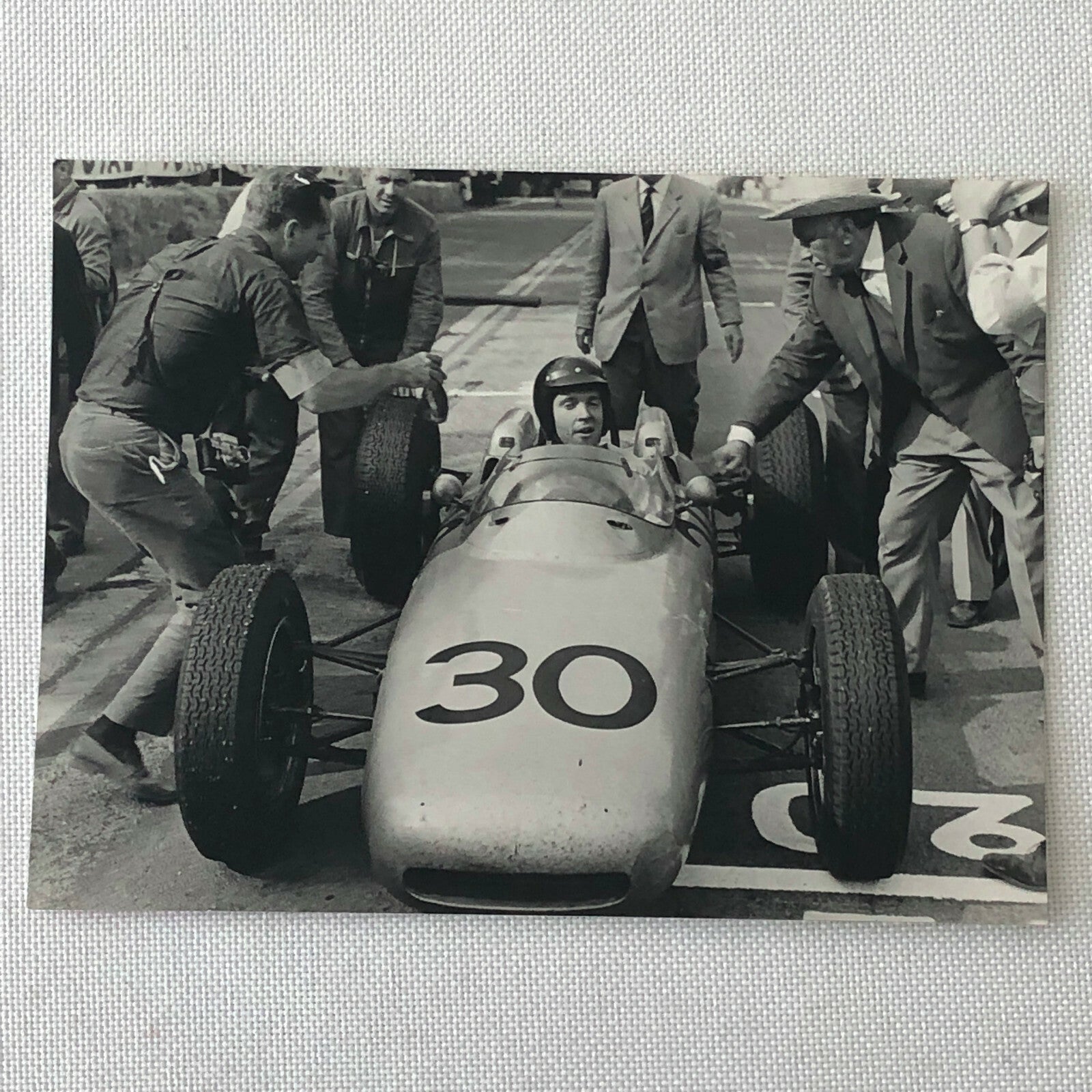 Vintage French Grand Prix ACF Rouen Racing Photo Photograph Dan Gurney Porsche 