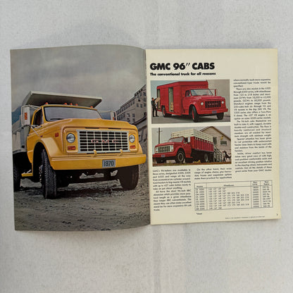 1970 GMC Heavy Duty and Medium Duty Truck Sales Brochure Catalog Astro Vintage