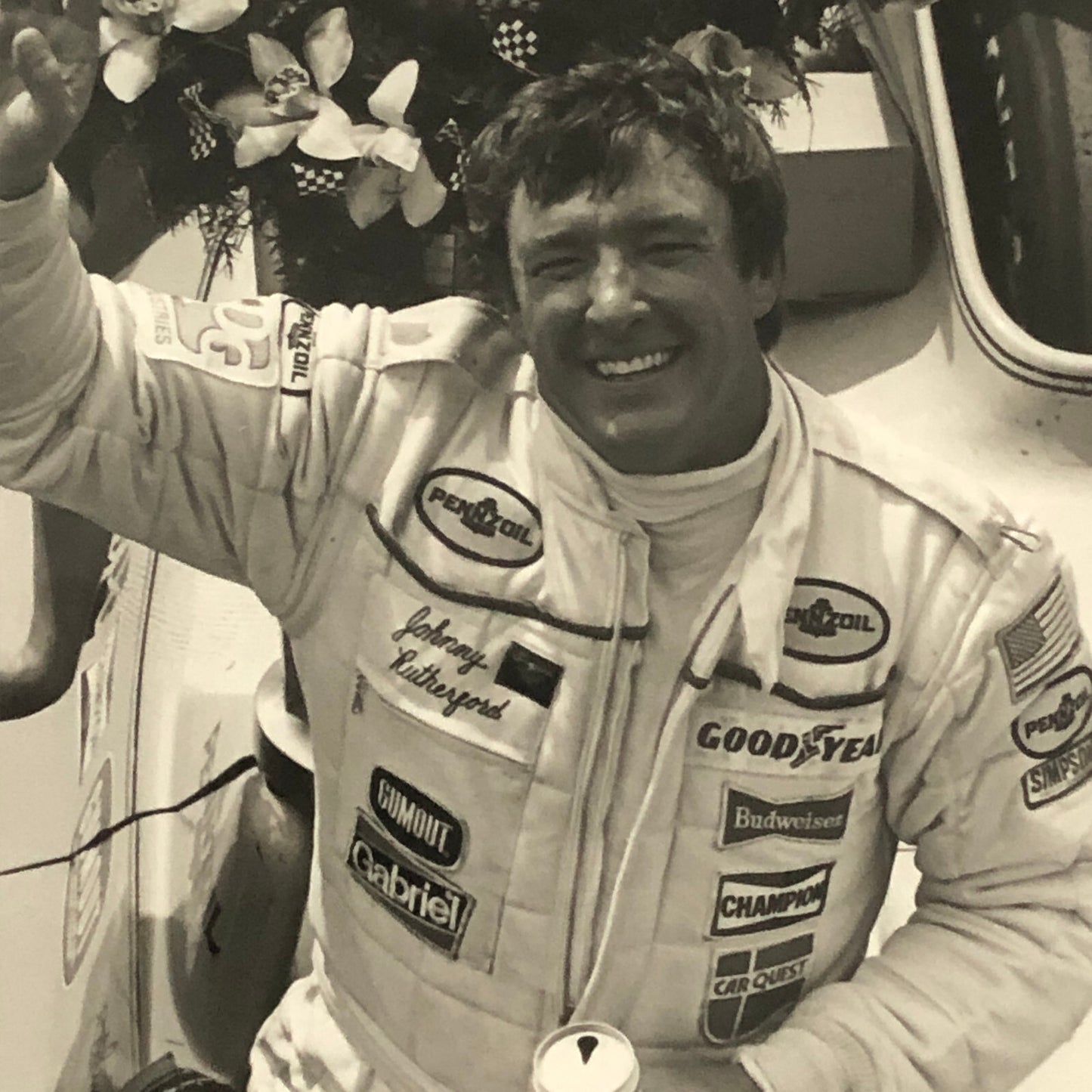 Vintage Indy Indianapolis Racing Photograph Johnny Rutherford 1980 DPPI