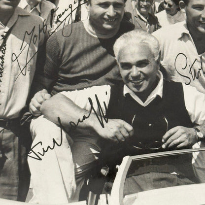 Vintage Racing Driver Photo Photograph Juan Manuel Fangio Stirling Moss