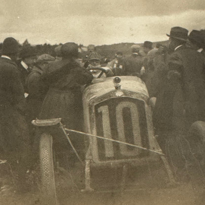 Vintage Postcard Real Photo Postcard RPPC Early Racing Car