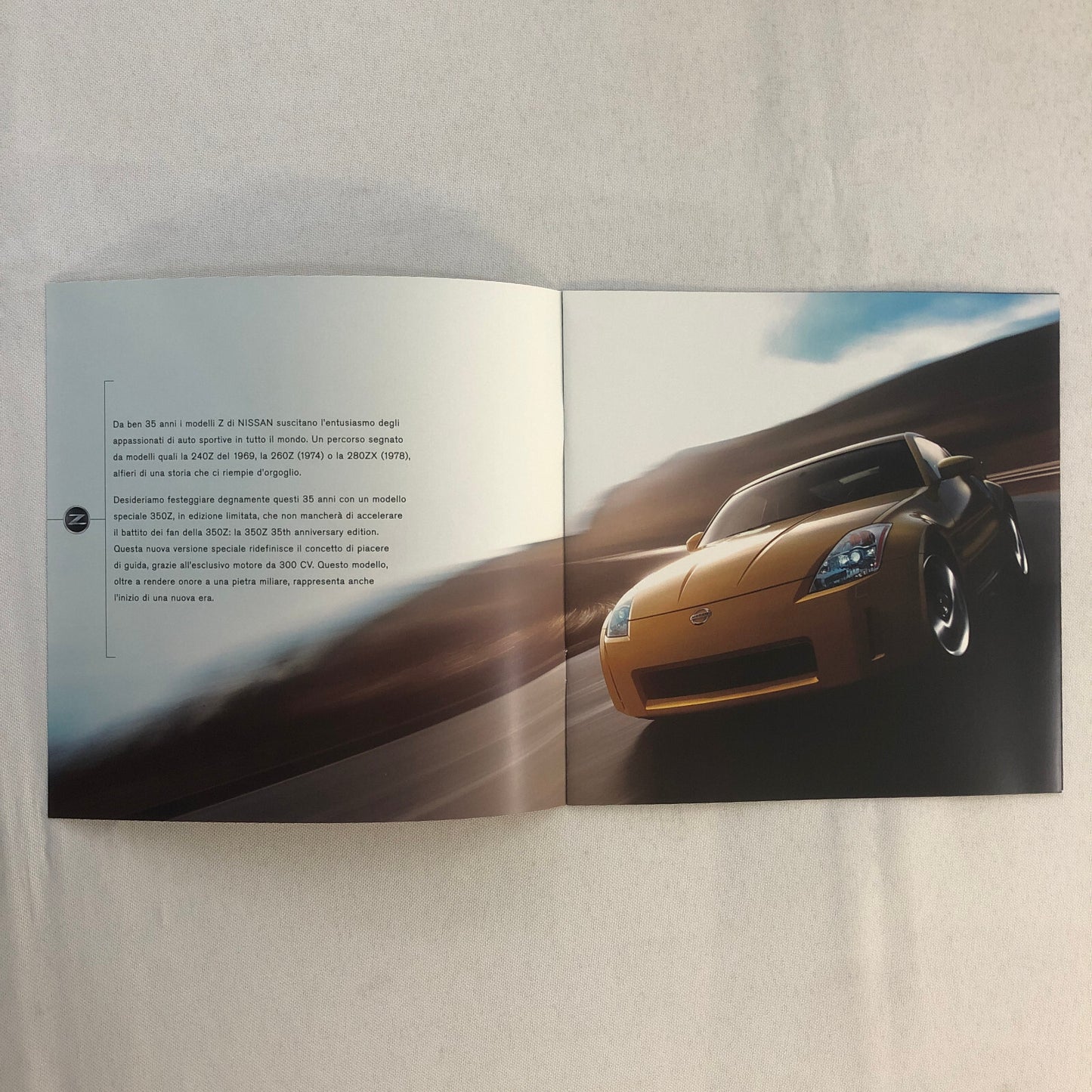Nissan 350Z 350 Z 35th Anniversary Edition Gran Turismo Sales Brochure ITALIAN