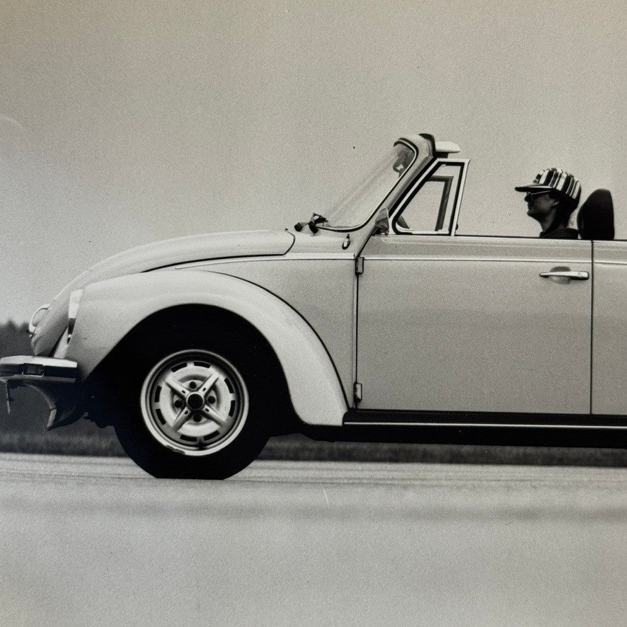 Vintage Volkswagen Beetle Convertible VW Bug Car Photo Photograph Cabriolet