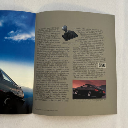 Mitsubishi Starion ESI Turbo Car Sales Brochure Catalog 1985.5 1985 1986