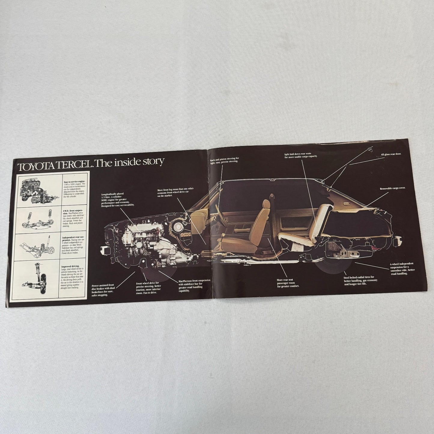 1980 Toyota Tercel Car Sales Brochure Catalog Advertising Vintage Canadian