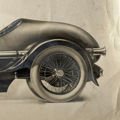 Vintage Fiat Car Automobile Photo Photograph Print Illustration Design Art