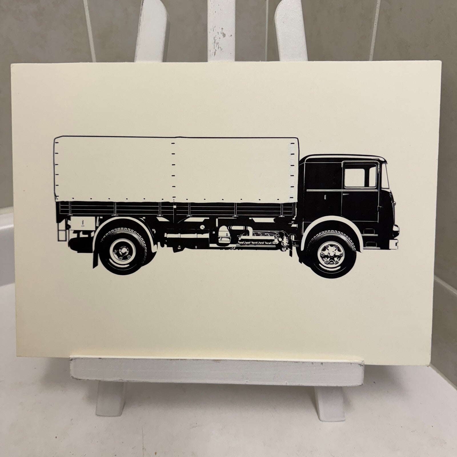 Commercial Truck Illustration Art Drawing Hand Drawn Robert Preis Vintage