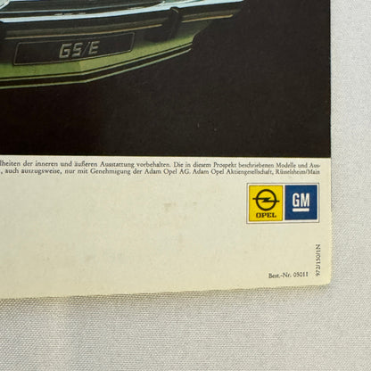 Opel Commodore GS/E Car Sales Brochure Catalog Opel Commodore GSE GERMAN