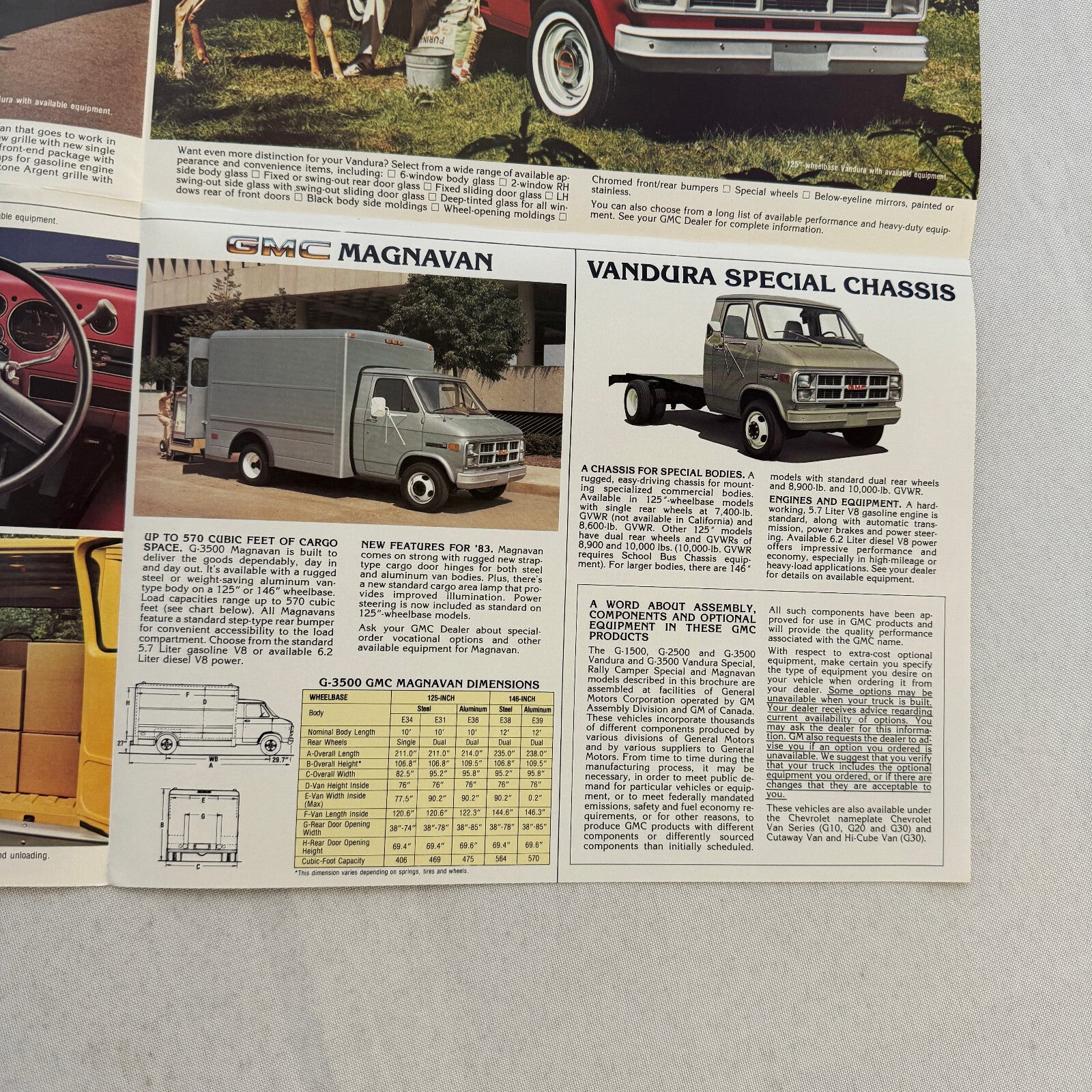 1983 GMC Vandura Van Truck Sales Brochure Catalog Special Camper Magnavan