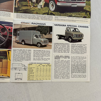 1983 GMC Vandura Van Truck Sales Brochure Catalog Special Camper Magnavan