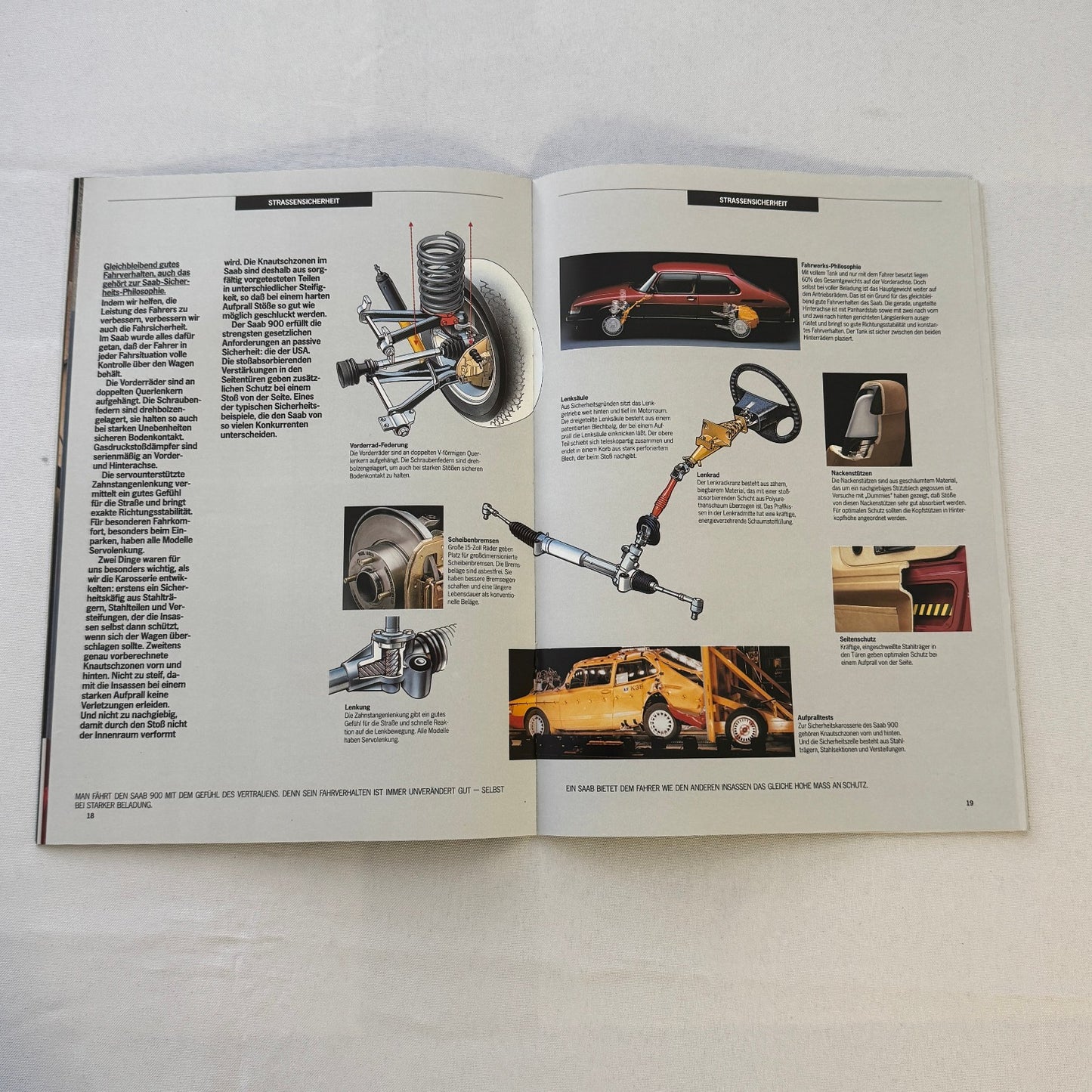 Vintage Saab 900i Car Sales Brochure Catalog Saab 900 i GERMAN Text 1986 1987