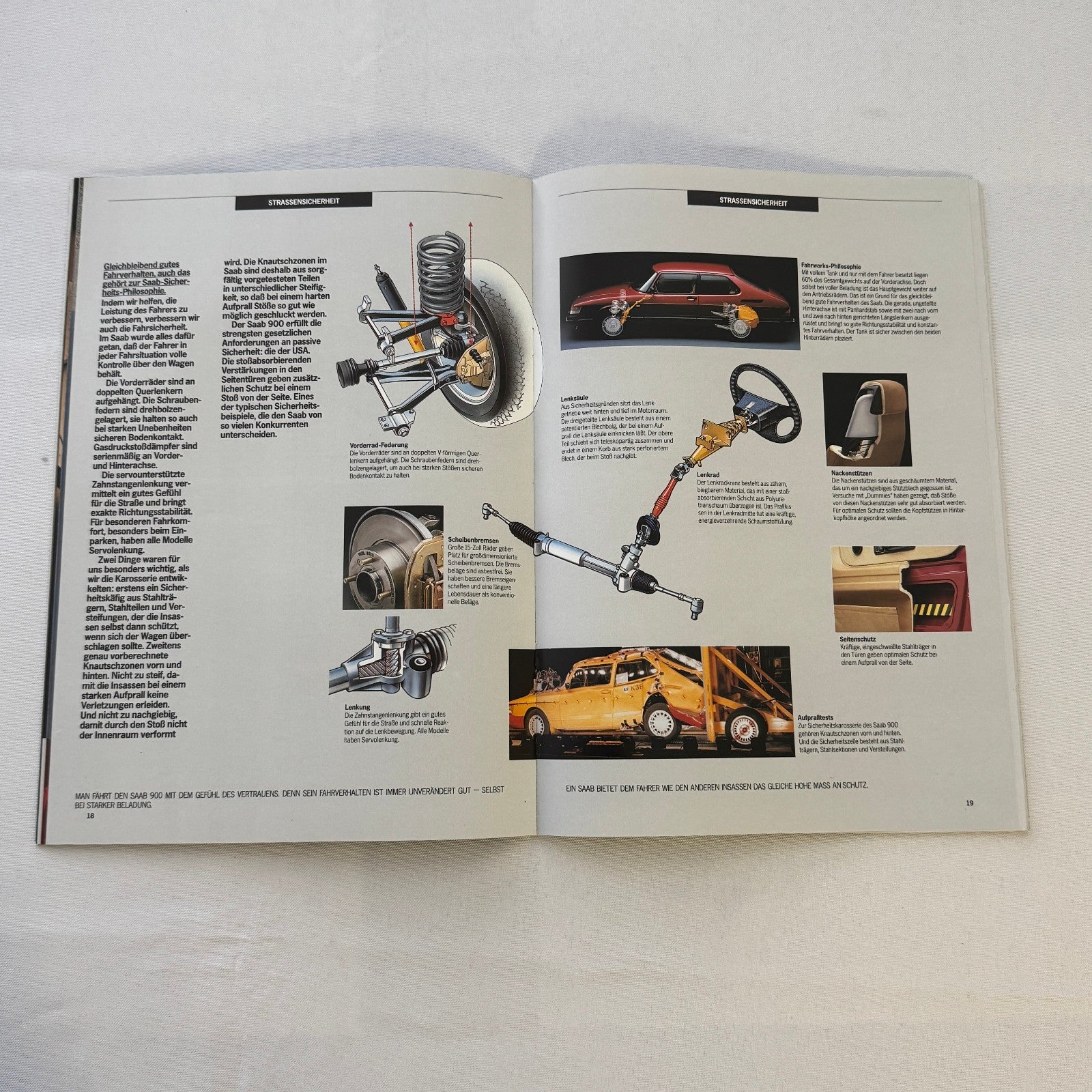 Vintage Saab 900i Car Sales Brochure Catalog Saab 900 i GERMAN Text 1986 1987