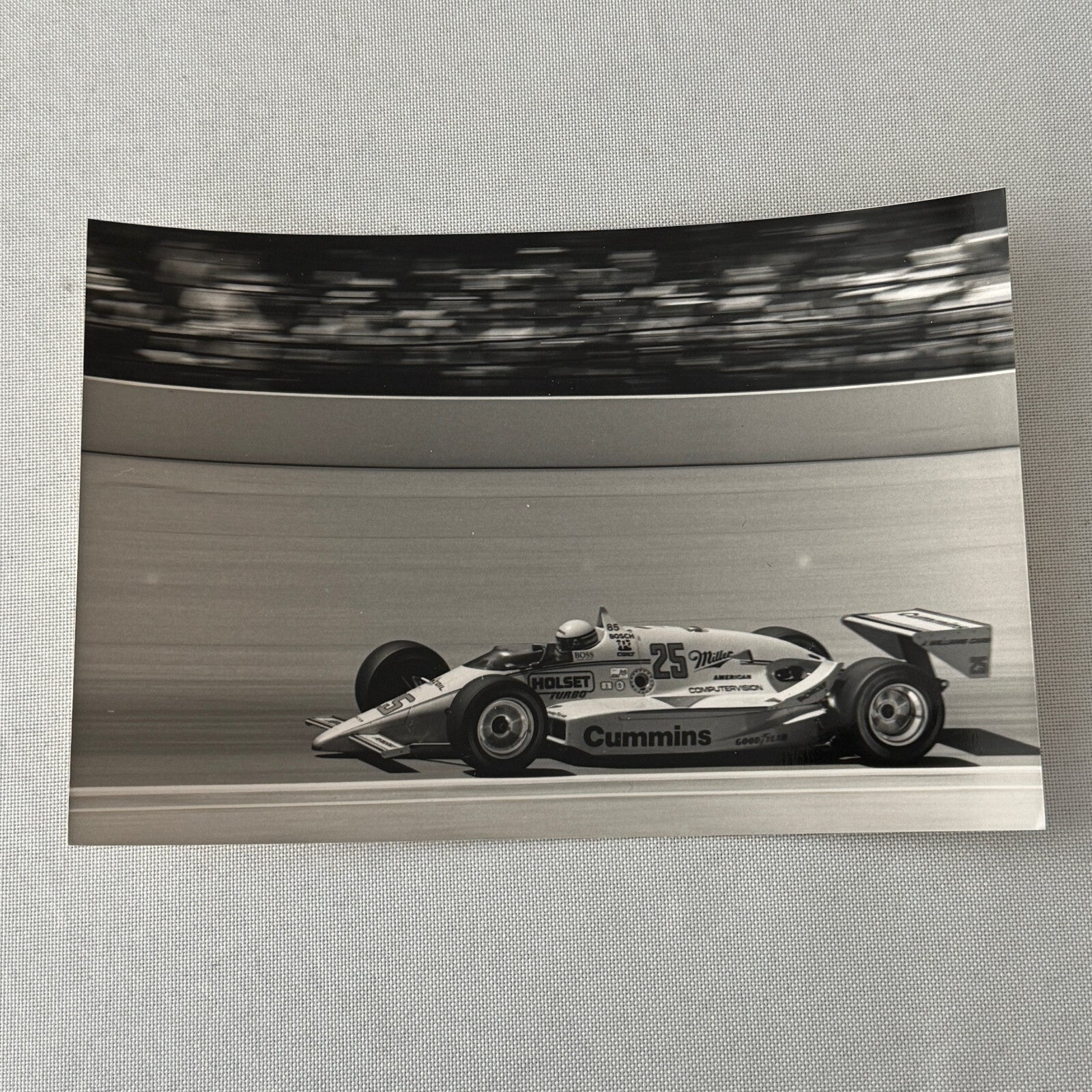 1987 Indy Racing Photo Photograph Print Al Unser Sr March Cosworth Car
