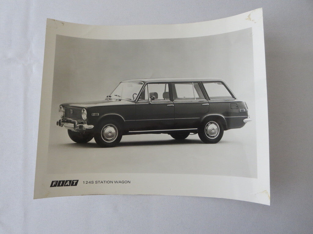 Vintage Fiat 124S Station Wagon Press Photo Photograph Image Fiat 124
