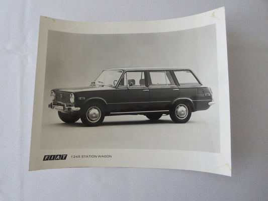 Vintage Fiat 124S Station Wagon Press Photo Photograph Image Fiat 124