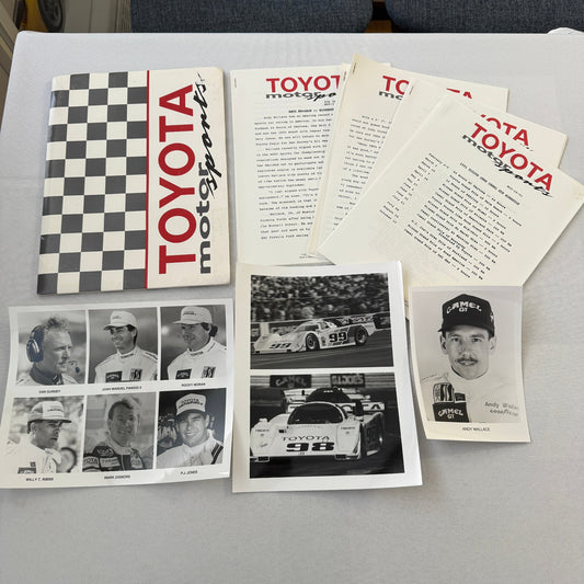 1991 Toyota Motorsport Racing Press Kit Dan Gurney Willy T Ribbs Fangio II