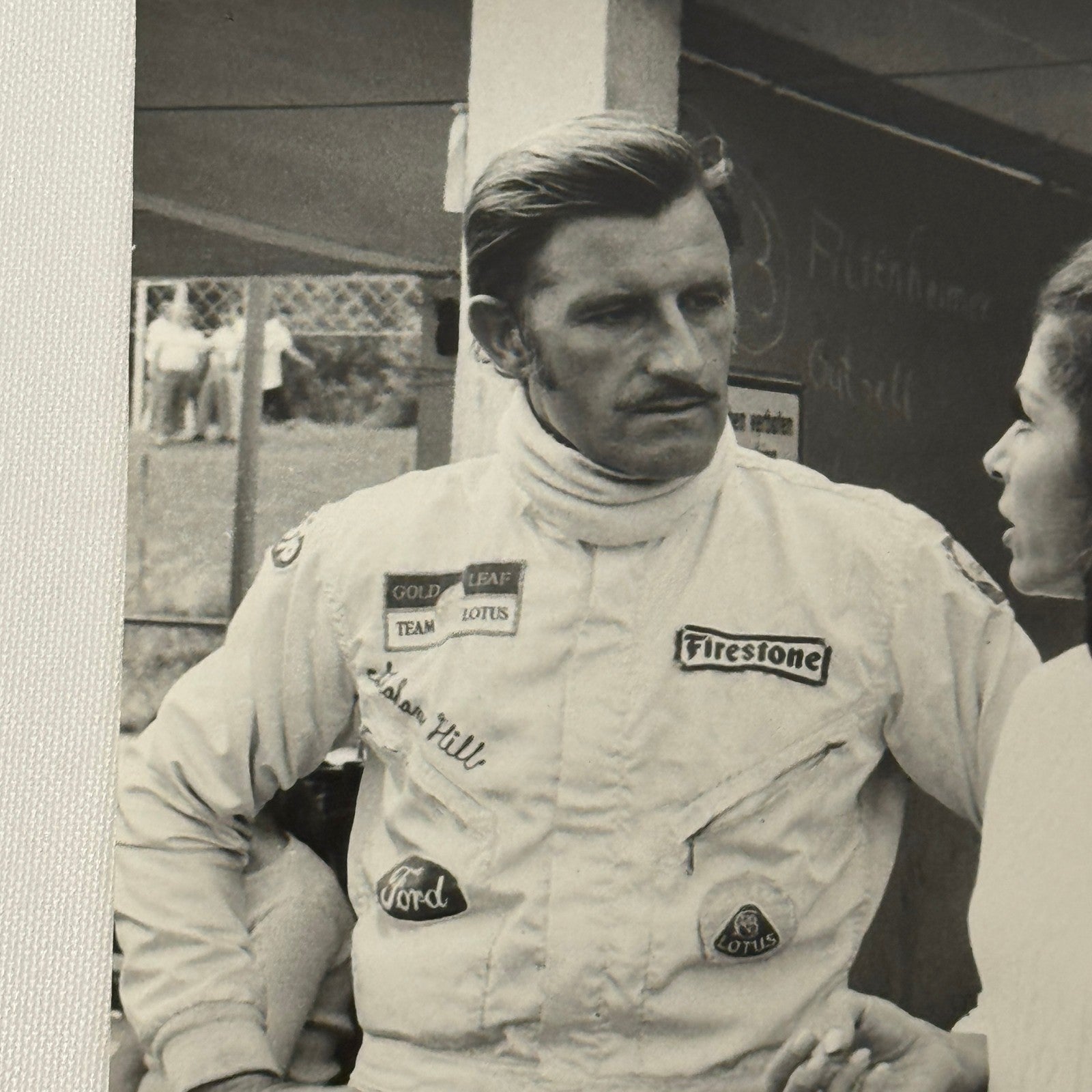 Vintage Racing Photo 1969 German Grand Prix Graham Hill Marianne Koch Motorsport