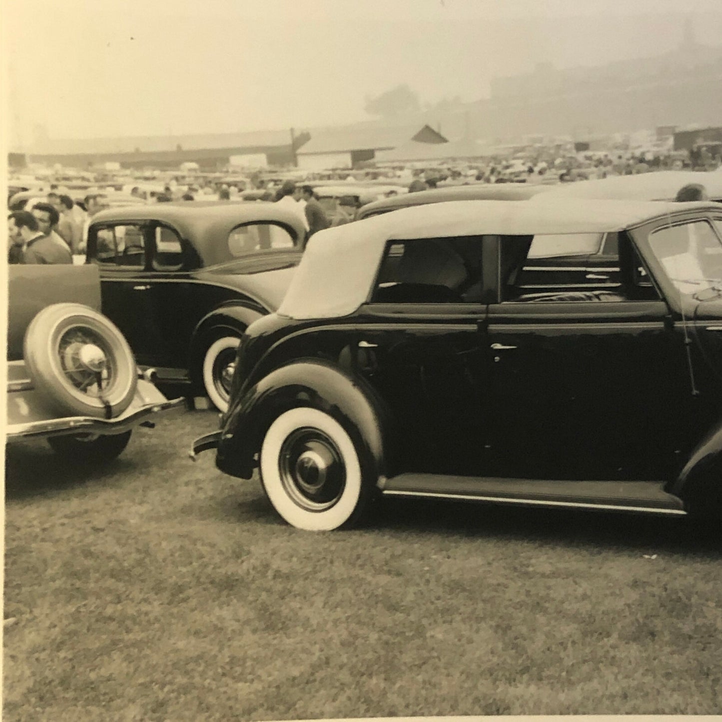 Vintage 1937 Ford V8 Deluxe Convertible at 1970 Hershey Photo Photograph Print 