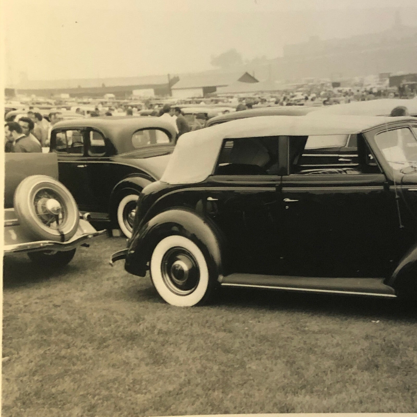 Vintage 1937 Ford V8 Deluxe Convertible at 1970 Hershey Photo Photograph Print 