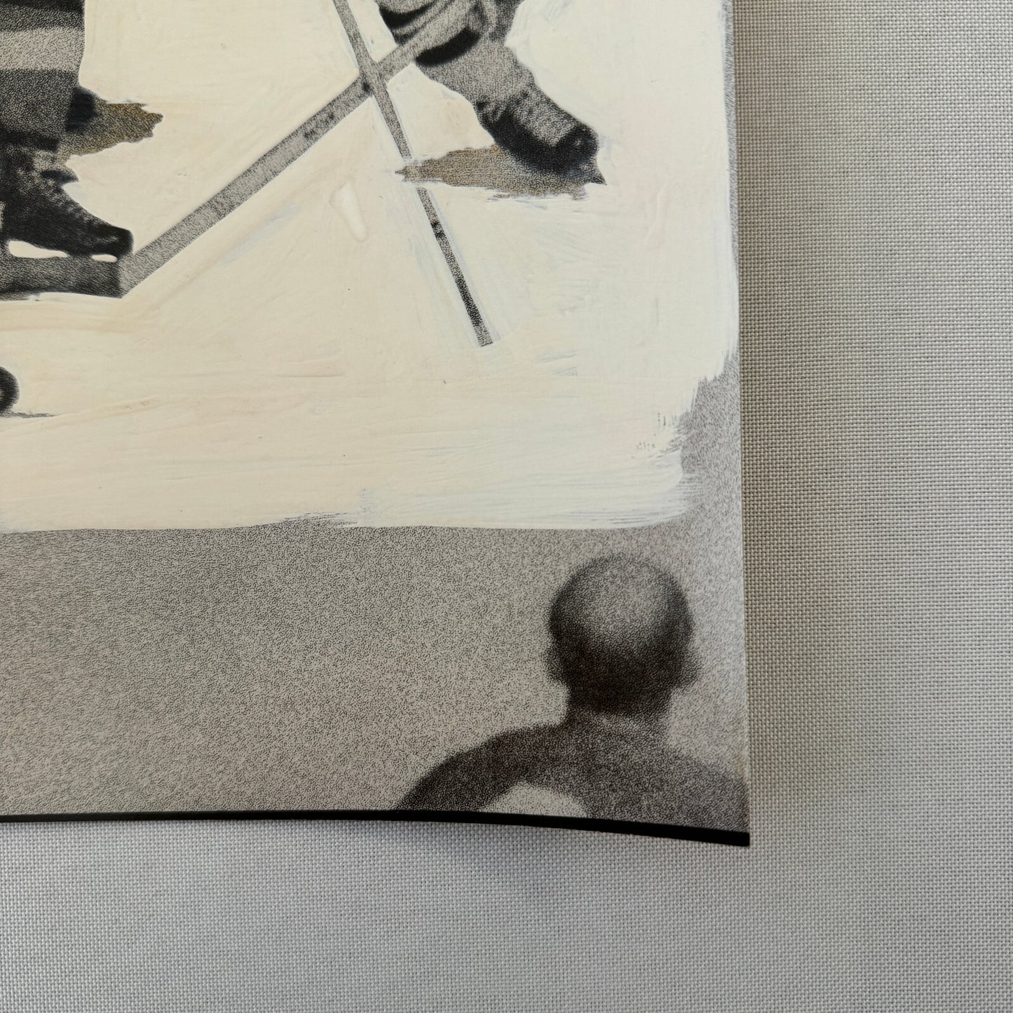 Vintage Hockey Photo Detroit Red Wings Chicago Blackhawks Player Photograph