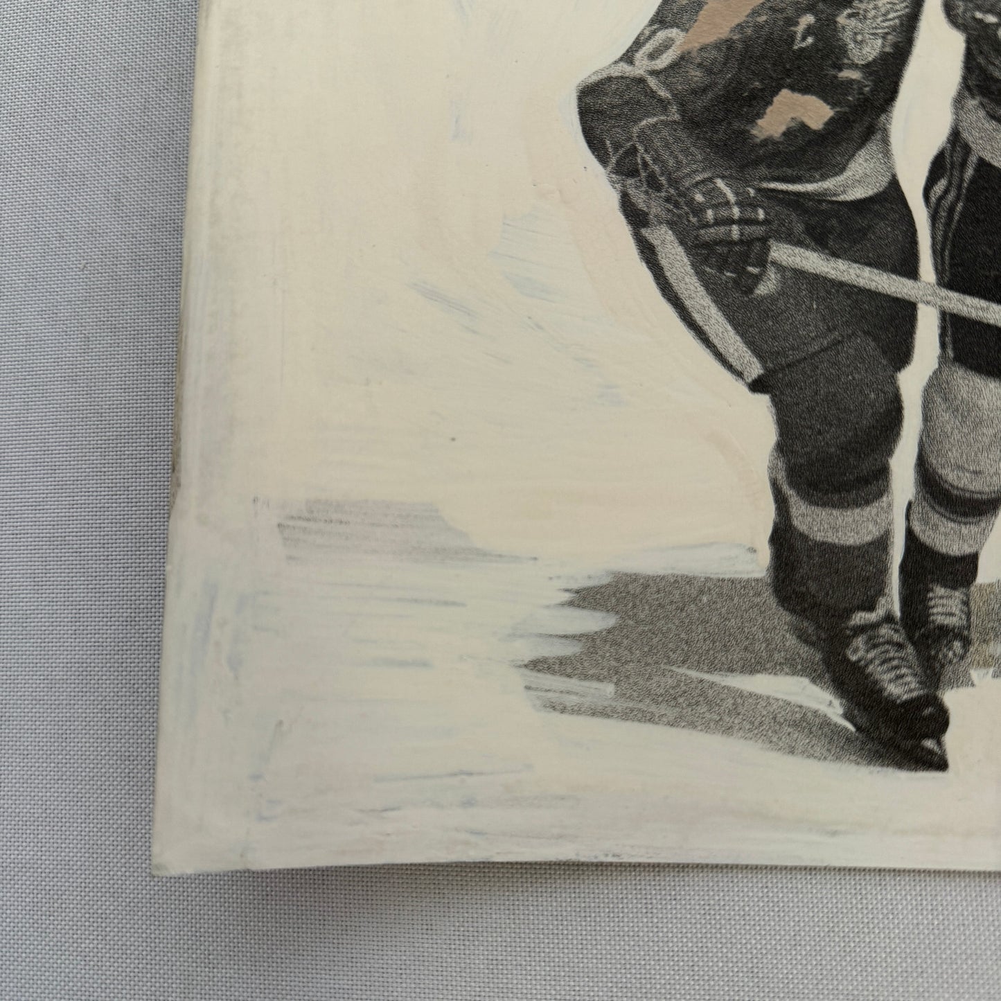 Hockey Player Photo Photograph Vintage Mockup Alex Delvecchio Doug Harvey