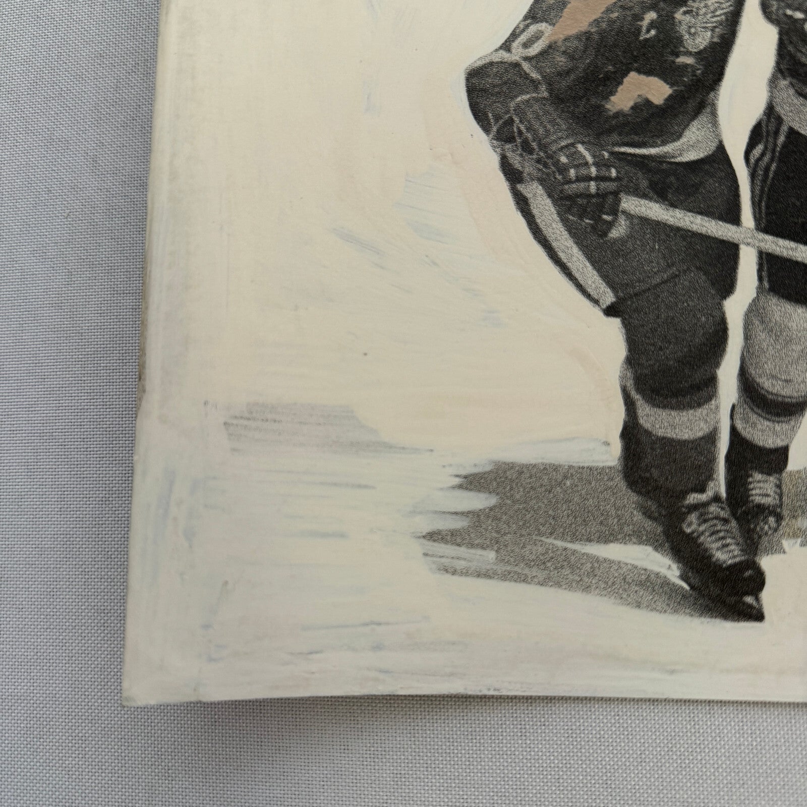 Hockey Player Photo Photograph Vintage Mockup Alex Delvecchio Doug Harvey