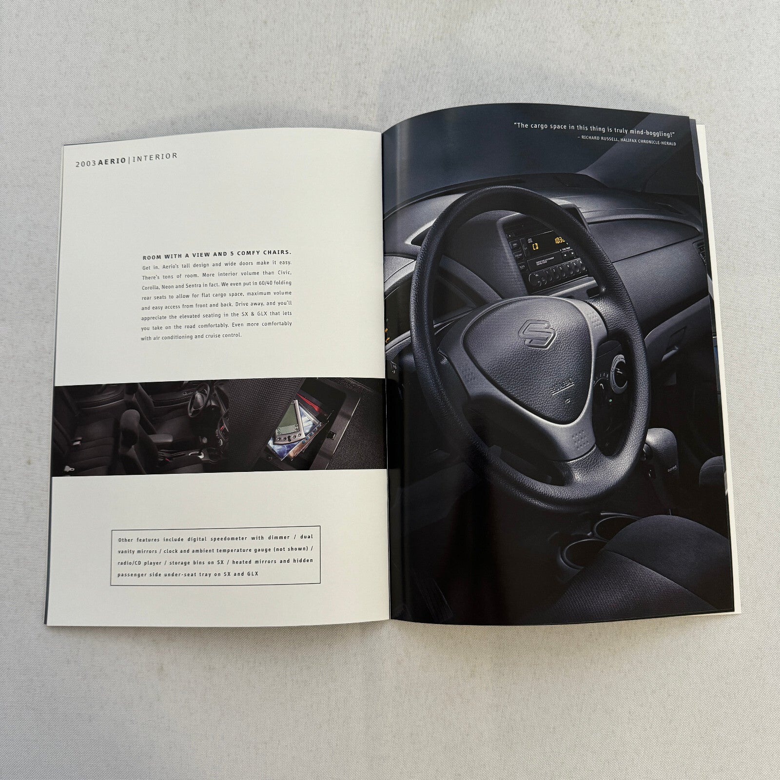 2003 Suzuki Aerio Car Sales Brochure Catalog Sedan GLX Fastback S 5X