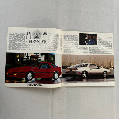1988 Chrysler Daytona Car Sales Brochure Catalog Advertising Daytona Shelby Z