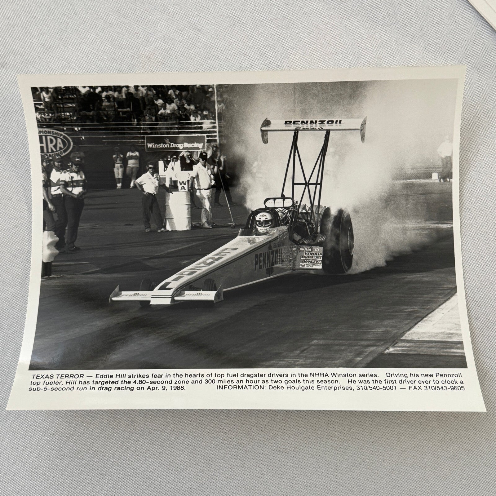 Vintage Pennzoil Racing Press Kit Top Fuel Dragster Pontiac Trans Am