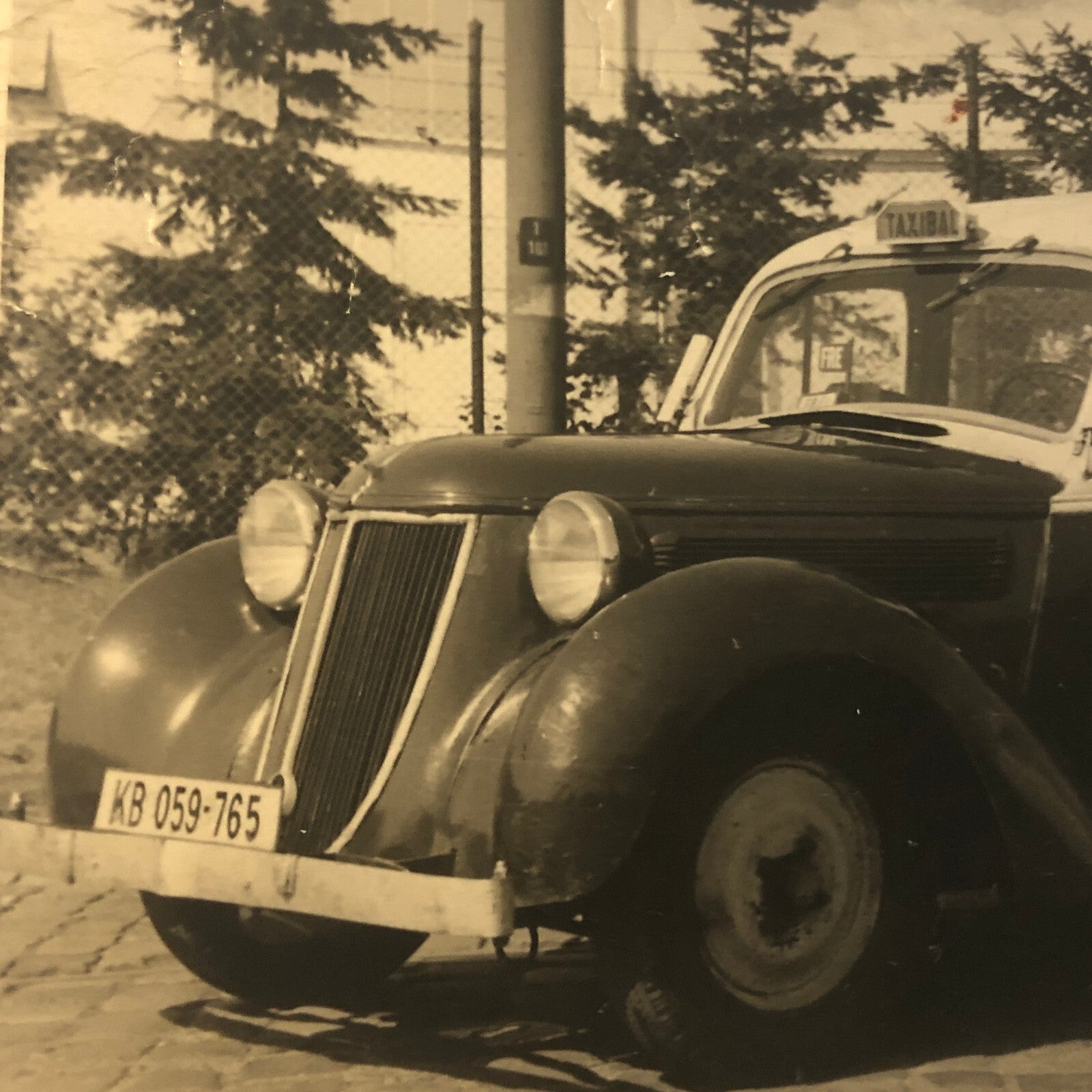 Vintage Photo Photograph Print Taxi Cab Car Automobile Germany - Tag AL22SM1