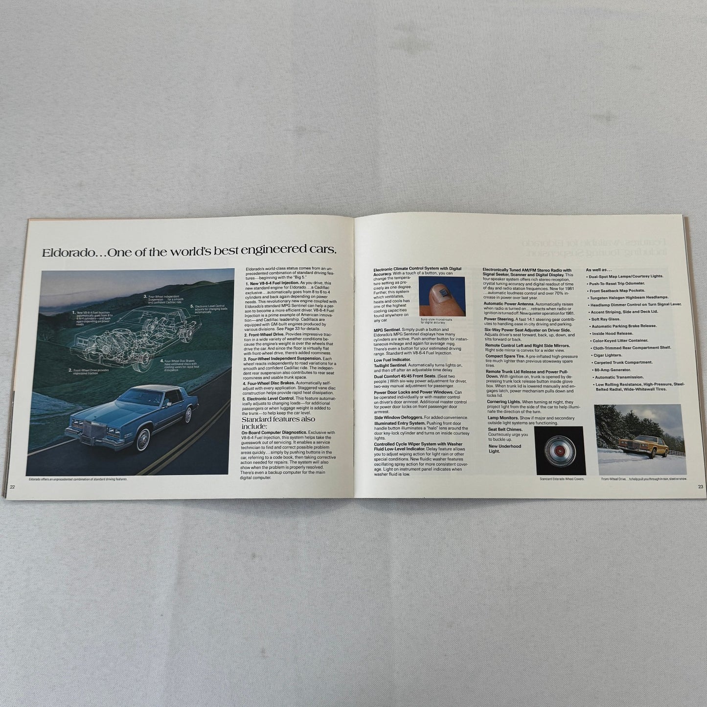 1981 Cadillac Car Sales Brochure Catalog Coupe DeVille Eldorado Seville Brougham