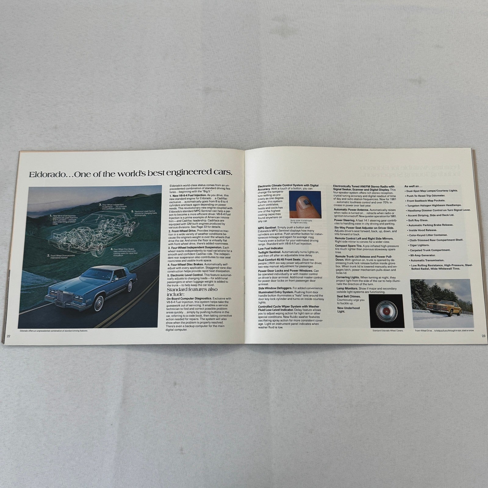 1981 Cadillac Car Sales Brochure Catalog Coupe DeVille Eldorado Seville Brougham